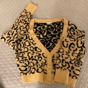 Cozy cropped off shoulder sweater